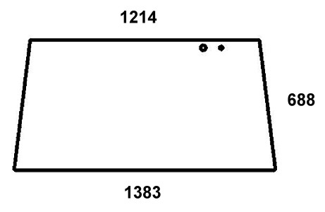 Szyba tylna do ciągnika Fendt - 186813050200