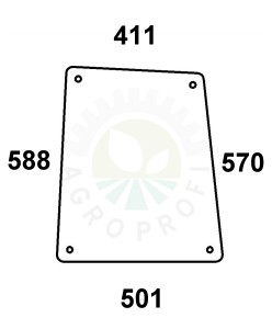 Szyba boczna do ciągnika Fendt - 294810040300
