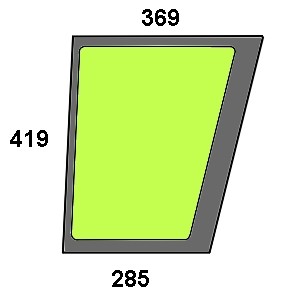 Szyba przednia dolna lewa do ciągnika Valtra, Massey Ferguson 33232100