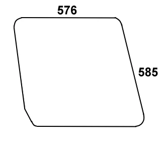 szyba drzwi górna do ciągnika Deutz-Fahr - 04309526