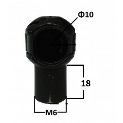 gniazdo nr 6 - fi 10, 18 mm,  M6 - plastik.jpg
