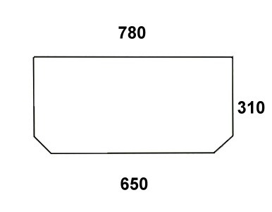 Szyba tylna dolna do ciągnika Fiat - 5153550