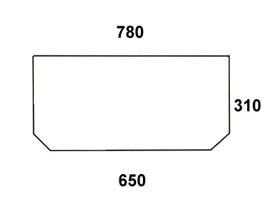 Szyba tylna dolna do ciągnika Fiat - 5153550