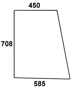 Szyba drzwi górna do ciągnika Fendt - 178810110030