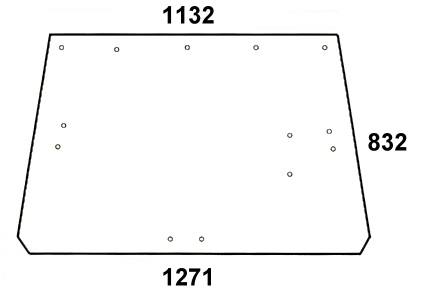 szyba  tylna do ciągnika John Deere L36606