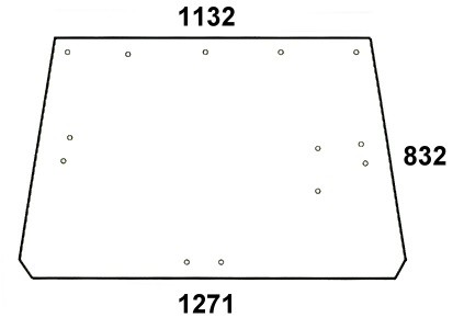 szyba  tylna do ciągnika John Deere L36606