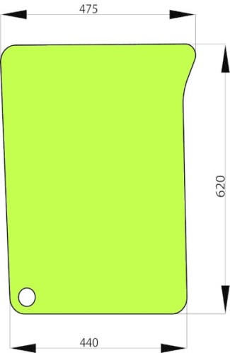 szyba przednia dolna prawa do ciągnika John Deere L171332