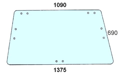 Szyba przednia, tylna do ciągnika Deutz-Fahr 04313943, 04314299