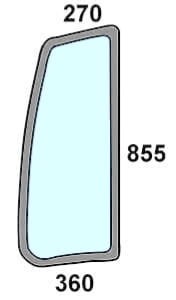 Szyba boczna prawa do ciągnika Deutz-Fahr, Lamborghini, Same, Hurlimann 04424511