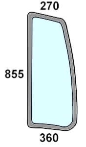 Szyba boczna lewa do ciągnika Deutz-Fahr, Lamborghini, Same, Hurlimann 04424512