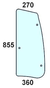 Szyba boczna lewa do ciągnika Deutz-Fahr, Lamborghini, Same, Hurlimann 04418828