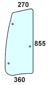 Szyba boczna prawa do ciągnika Deutz-Fahr, Lamborghini, Same, Hurlimann 04418829