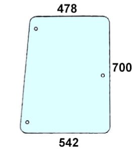 Szyba boczna lewa, prawa do ciagnika Deutz-Fahr 04350516