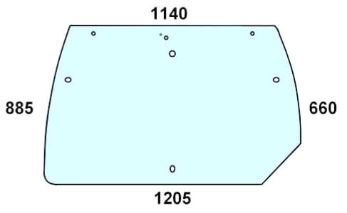 Szyba tylna do ciagnika Deutz-Fahr, Lamborghini, Same, Hurlimann 04419379