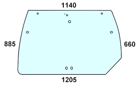 Szyba tylna do ciągnika Deutz-Fahr, Lamborghini, Same, Hurlimann 04429137, 04426333