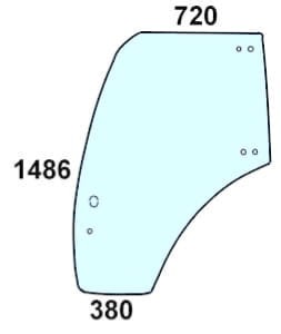 Szyba drzwi lewe do ciagnika Deutz-Fahr, Lamborghini, Same, Hurlimann 04418951