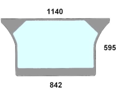 Szyba tylna dolna do ciągnika Deutz-Fahr, Lamborghini, Same, Hurlimann 04418956