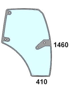 Szyba drzwi prawe do ciagnika Deutz-Fahr, Lamborghini, Same, Hurlimann 0.012.1432.0/20