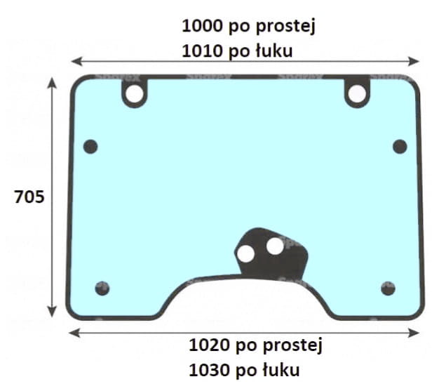 Szyba przednia do ciągnika Deutz-Fahr, Same, Lamborghini, Hurlimann 0.014.2291.0