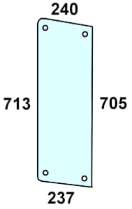 Szyba narożnikowa lewa, prawa do ciągnika Deutz-Fahr 04383615