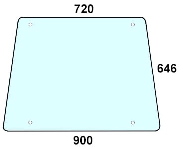 szyba boczna do ciągnika Deutz-Fahr - 04314332