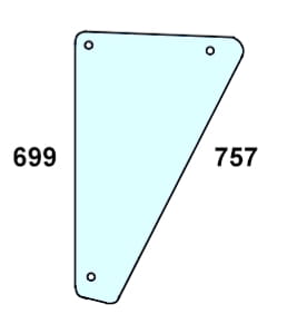 szyba przednia dolna do ciągnika Deutz-Fahr - 04314324