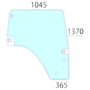 Szyba drzwi prawe do ciągnika Deutz-Fahr, Lamborghini, Same, Hurlimann - 00155532040