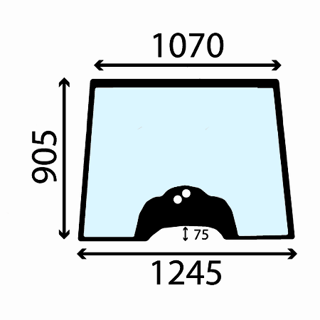 Szyba przednia do ciągnika Massey Ferguson 3821747M1