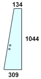 Szyba drzwi przednia do ciągnika Massey Ferguson, Landini - 3389399M2