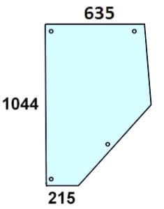 Szyba drzwi tylna do ciągnika Massey Ferguson, Landini - 3389398M2