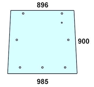 Szyba tylna do ciągnika Massey Ferguson, Landini - 3389902M3