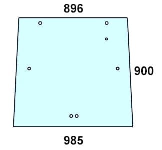 Szyba tylna do ciągnika Massey Ferguson, Landini - 3618433M2