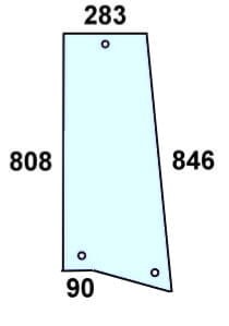 Szyba boczna do ciagnika Massey Ferguson, Landini - 3389393M2