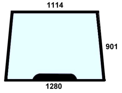 Szyba przednia do ciągnika Massey Ferguson, Valtra - 3902148M1