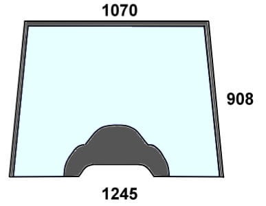 szyba przednia do ciagnika Massey Ferguson - 3806573M1