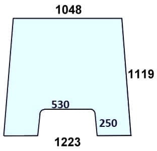 Szyba przednia do ciagnika Massey Ferguson, Landini - 3619177M1