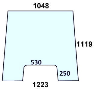 Szyba przednia do ciagnika Massey Ferguson, Landini - 3619177M1