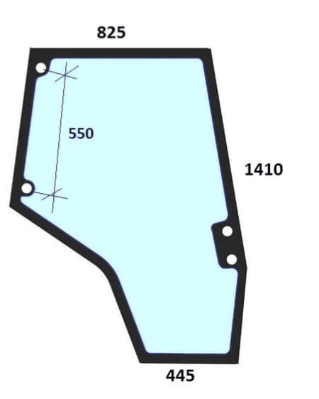 Szyba drzwi prawe do ciagnika Massey Ferguson -  4272771M1