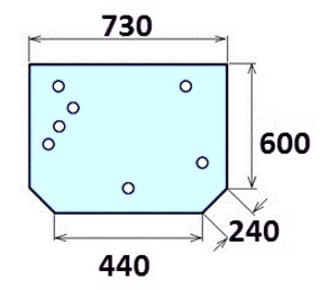 szyba tylna górna do ciągnika Massey Ferguson - VA206266