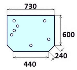 szyba tylna górna do ciągnika Massey Ferguson - VA206266