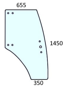 Szyba drzwi prawe Zetor Crystal, Super, Proxima, Forterra - 53369093