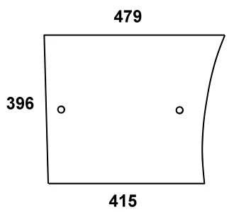 szyba drzwi dolna do ciągnika John Deere L57905