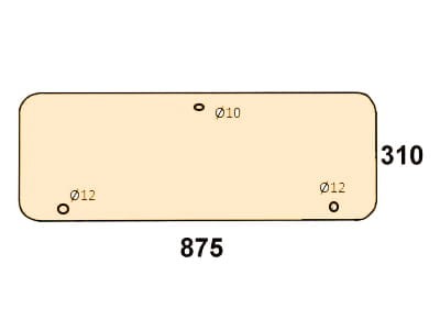szyba tylna dolna do ciągnika Case - 182028A1, 3233032R2