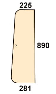 szyba drzwi przednia do ciagnika Case - 3233053R2