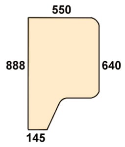 szyba drzwi tylna do ciągnika Case - 3233051R1
