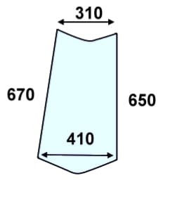 szyba narożna lewa do ciągnika Case - 3233040R2