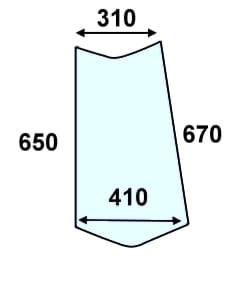 szyba narożna prawa do ciągnika Case - 3233041R2