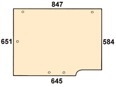 Szyba tylna do ciągnika Case - 126317A2