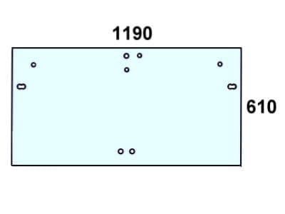 Szyba tylna do ciągnika Case, Steyr - 134771719, 134771735, 354559A1