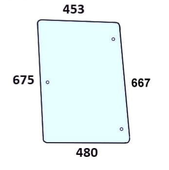 Szyba boczna do ciągnika Case, New Holland, Steyr - 134671085, 47110847, 134671084, 47110848